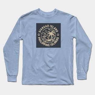 Siargao.Island Tourist spot Logo Design Long Sleeve T-Shirt